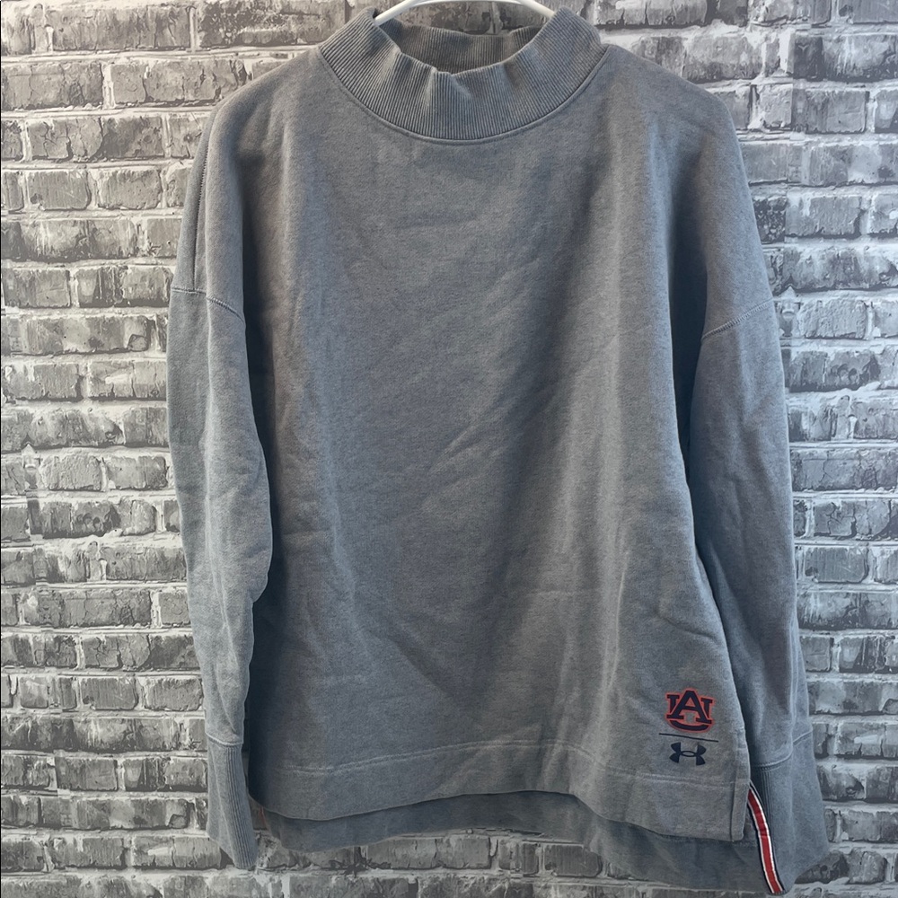 Auburn‎ 
Under Armour Gray Crewneck Sweater with orange and blue Logo